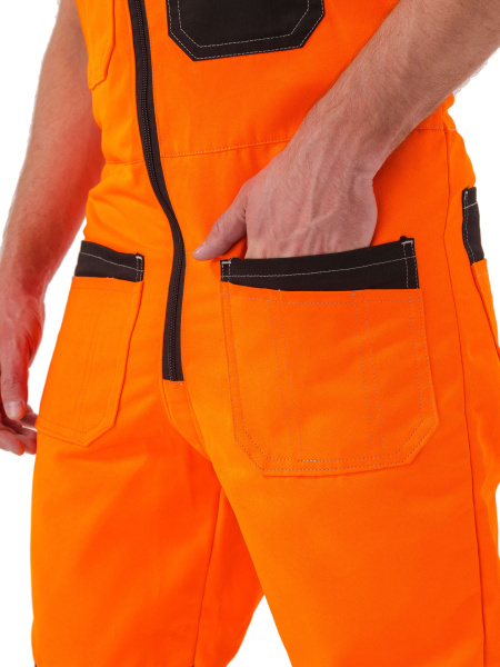 Костюм ПРОТЕКТ-ЛЮКС сигнальный с ПК (оранжевый/черный)