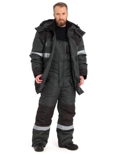 Костюм НОРДМЕН зимний с СОП с ПК (серый/чёрный)