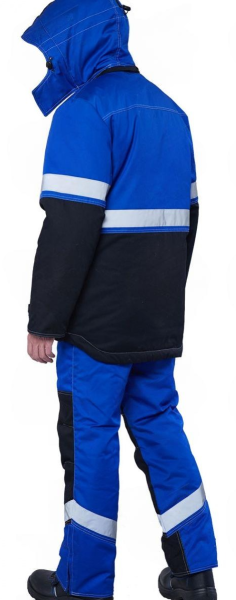 Костюм зимний с ПК (васильковый/черный)