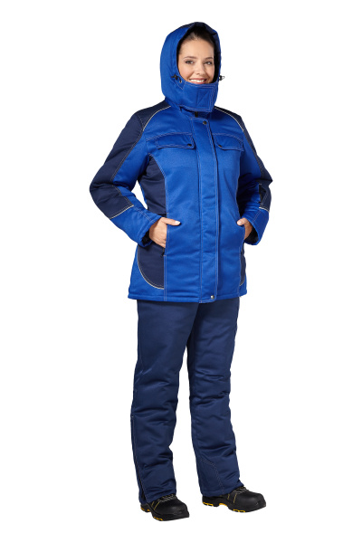 Костюм СТРАЙК зимний женский с БР (василёк/т.синий)