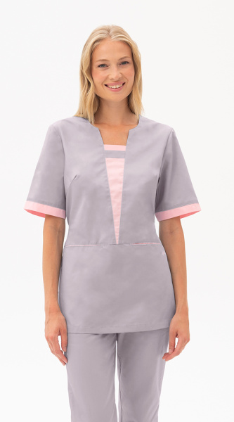 Костюм САНДРА женский с БР (серый/розовый)