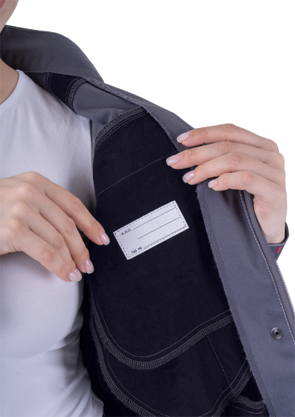 Куртка ТУРБО SAFETY женская (серый/чёрный/красный)