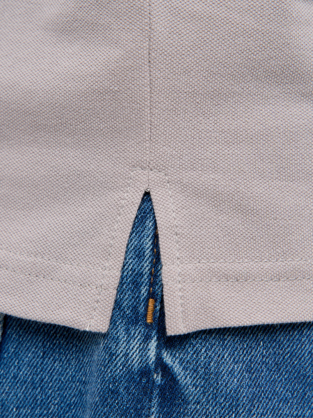 Рубашка-поло с коротким рукавом (серый)