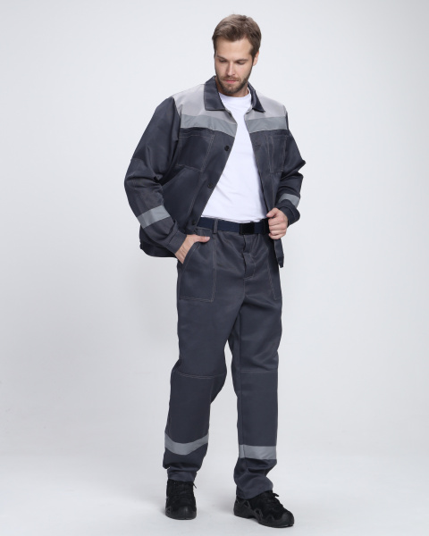 Костюм ЛИГОР-1 СОП NEW с БР (т.серый/св.серый)