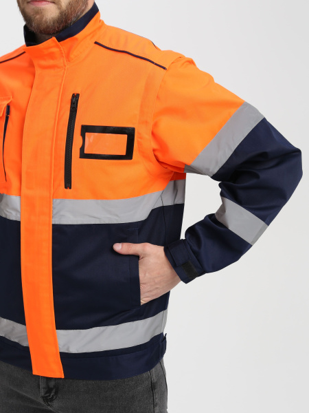 Куртка-трансформер PROFLINE SPECIALIST МВО сигнальная (оранжевый/т.синий)