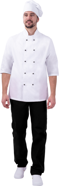 Костюм ШЕФ-ПОВАР (белый/черный)