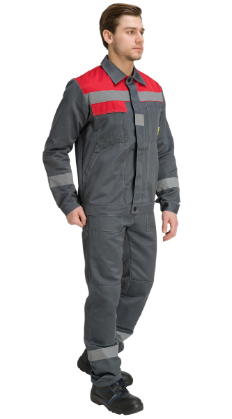 Костюм RONTA KS811 с БР (т.серый/красный)