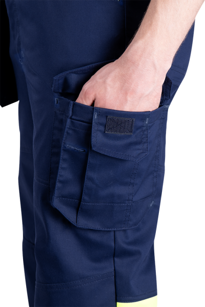 Полукомбинезон ACTIVE FLEX / АКТИВ ФЛЕКС (т.синий/флуоресцентный желтый)