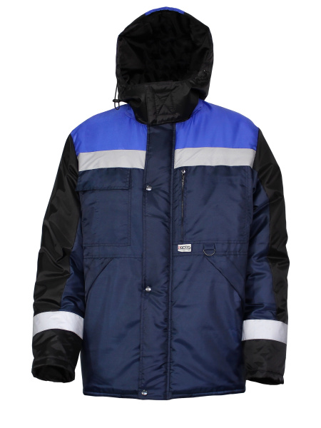 Куртка ГЛОБУС зимний (синий/чёрный/васильковый)