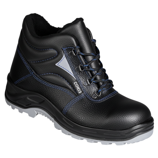 Ботинки СОЮЗНИК ПУ/ТПУ нат.кожа иск.мех с МП (черный)