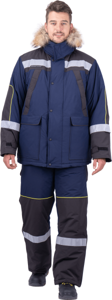 Костюм УРАГАН-УЛЬТРА с ПК зимний (т.синий/черный)