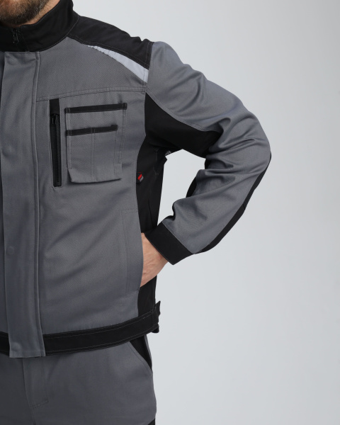 Куртка МИЛАН NEW CH МВО (т.серый/черный)