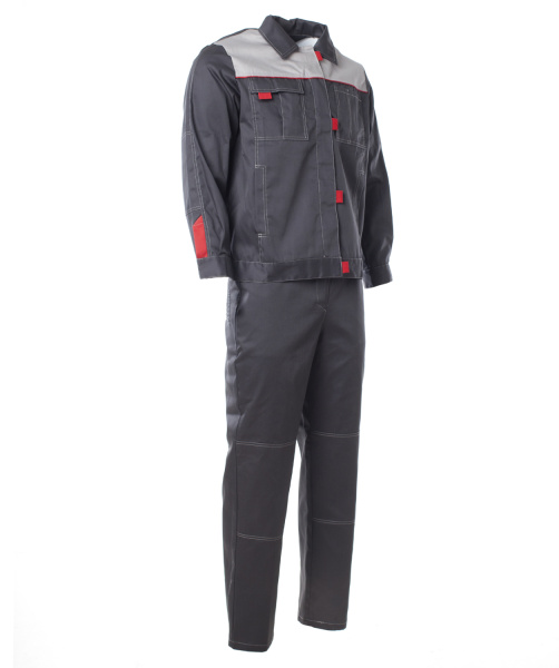 Костюм ВОЛГА женский (т.серый/св.серый)