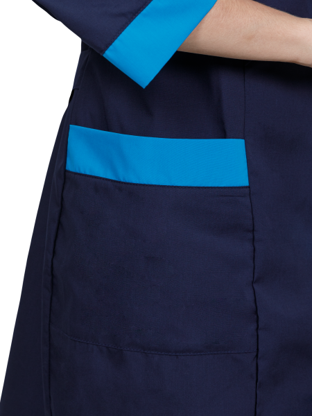 Халат САКУРА женский (т.синий/голубой)