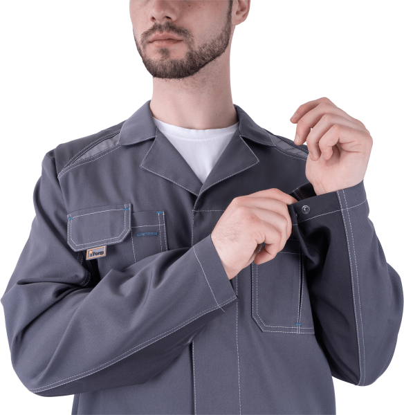 Халат ТУРБО SAFETY (серый/т.серый)