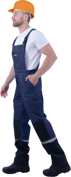 Костюм КМ-10 ЛЮКС с ПК (т.синий/оранжевый)