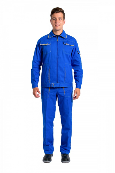 Костюм ЛИДЕР с БР (васильковый/желтый)