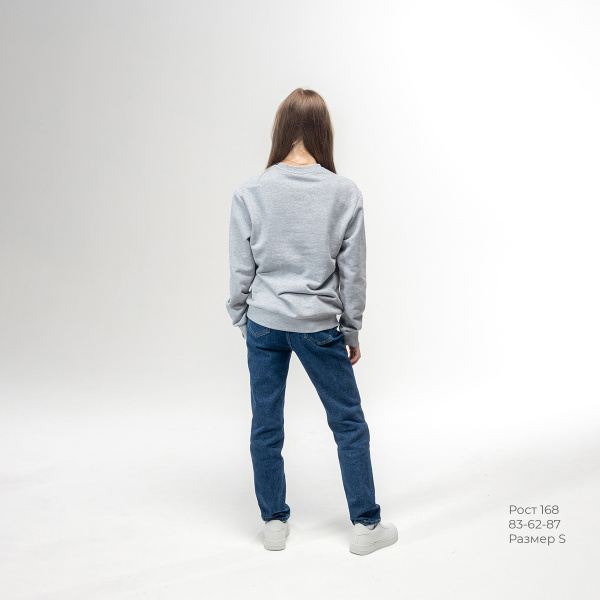 Толстовка REDFORT 355 петля-диагональ (серый меланж)