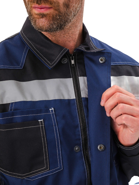 Костюм ВОЛГАРЬ с БР (т.синий/черный)