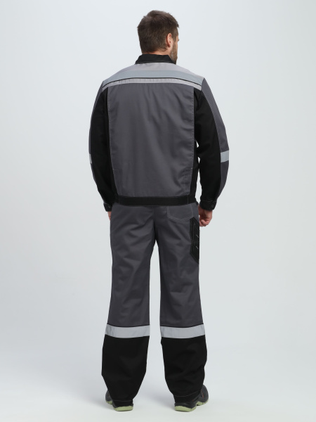 Костюм ВИВАТ-1 ПРЕМИУМ СН МВО с БР (т.серый/черный/св.серый)