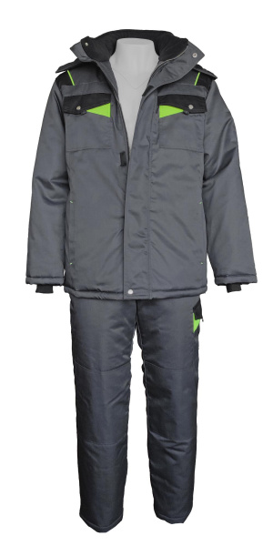 Костюм КОРВЕТ зимний с БР (т.серый/черный/лимон)