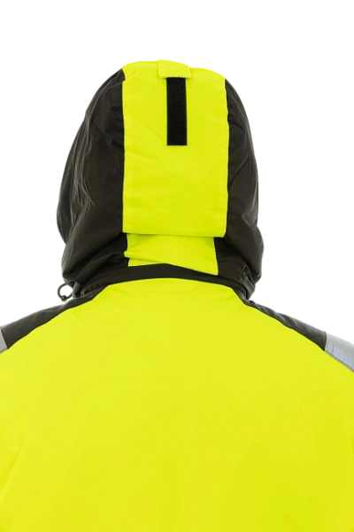 Куртка-парка BRODEKS KW 217 зимняя сигнальная c опушкой (желтый/черный)