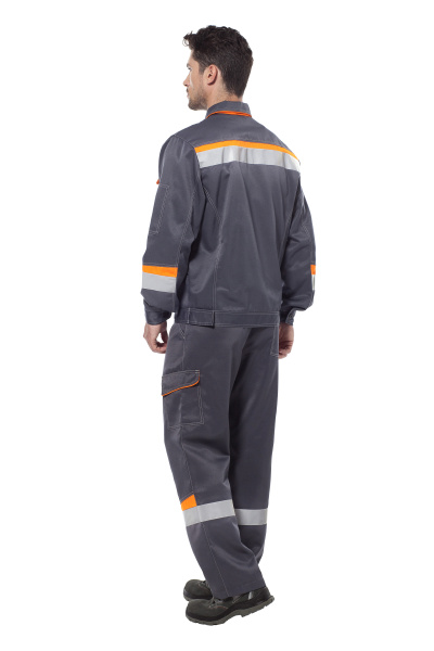 Костюм КОМФОРТ 2 с ПК (серый/оранжевый)