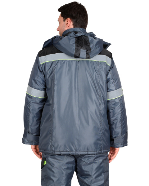 Костюм ХОВАРД зимний с ПК (серый/черный/лимонный)