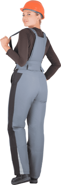 Брюки ХАЙ-ТЕК женские зимние (серый/черный)