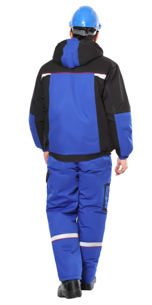 Костюм СИРИУС-СТАН зимний с ПК (васильковый/черный/красный)