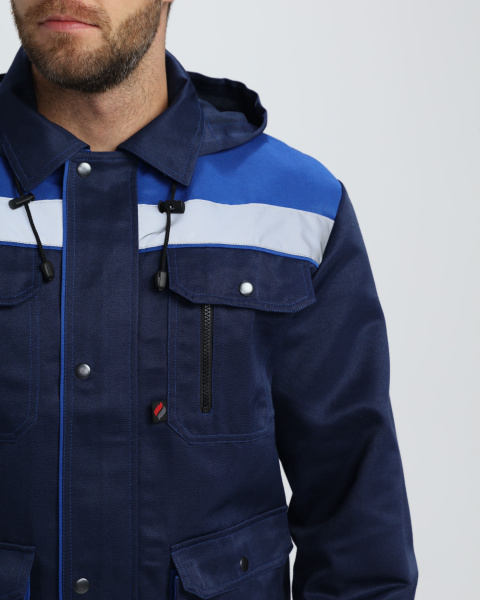 Костюм НЕЙЧ-2 СОП К. с капюшоном с ПК (т.синий/васильковый)