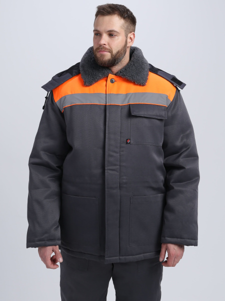 Костюм Т-УЛЬТРА СОП зимний с БР (т.серый/оранжевый)