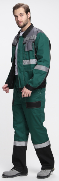 Костюм ВИВАТ-1 ПРЕМИУМ AR с БР (зеленый/черный/серый)