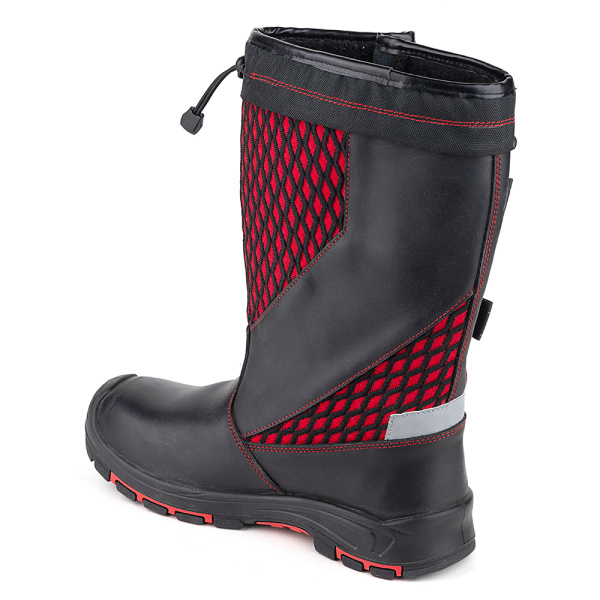 Сапоги ЛИДЕР ИМПОРТ 8762-1РНМ-1 ПУ/Резина шерст.мех с КП (красный/черный)