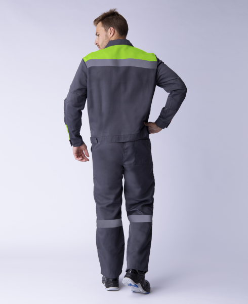 Костюм ФАВОРИТ-2 СОП с ПК (т.серый/лимонный)