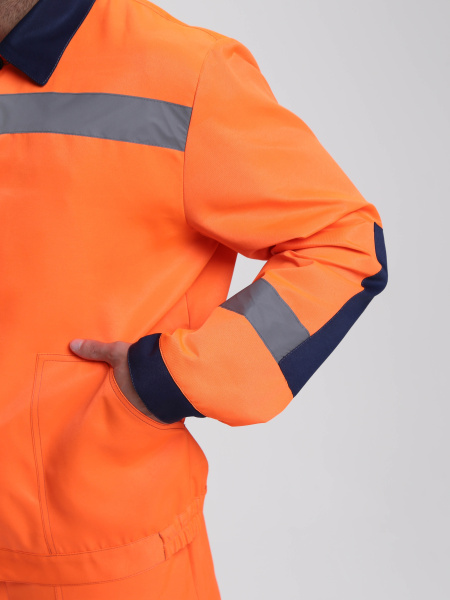 Костюм сигнальный ЛИГОР-2 СОП с ПК (оранжевый/т.синий)