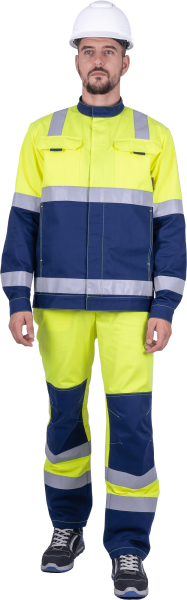 Костюм РЕФЛЕКТ-1 сигнальный с ПК (желтый/синий)