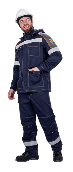 Костюм МЕГАСТАТОЙЛ NEW с БР (т.синий/серый/оранжевый)