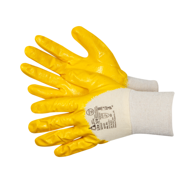 Перчатки ASTRA LITE 3/4 с частичной обливкой нитрилом (желтый)
