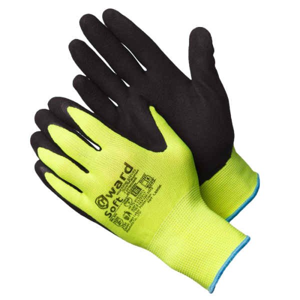 Перчатки SOFT нейлоновые со вспененным латексным покрытием