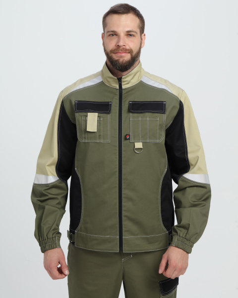 Костюм ВЕКТРОН-2 МВО с ПК (хаки/черный/бежевый)