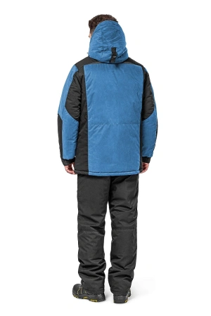 Куртка ЕНИСЕЙ зимняя с фольгированной подкладкой (синий/черный)