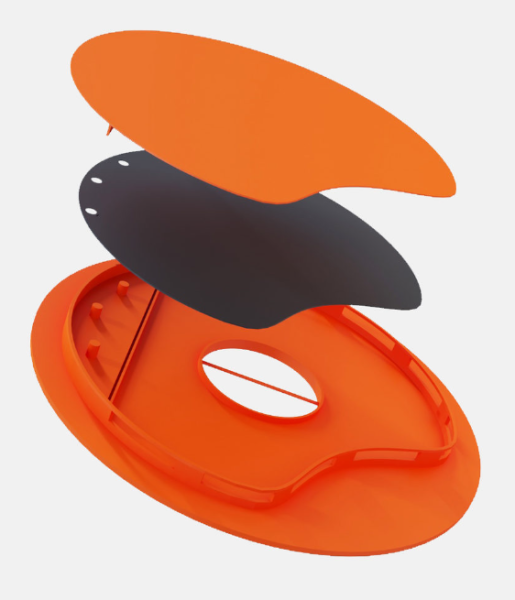 Респиратор RB-200 GREY/ORANGE с клапаном (серый/оранжевый)