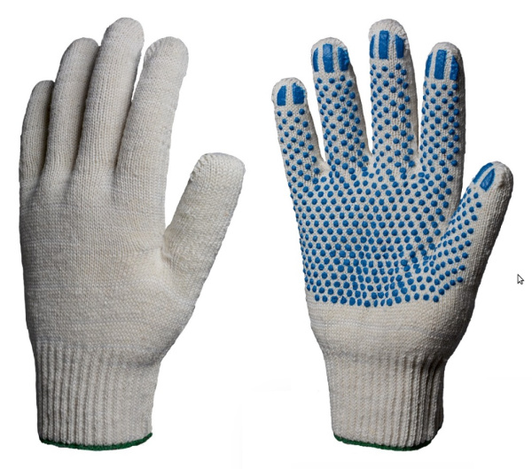 Перчатки х/б с ПВХ ТОЧКА 13кл