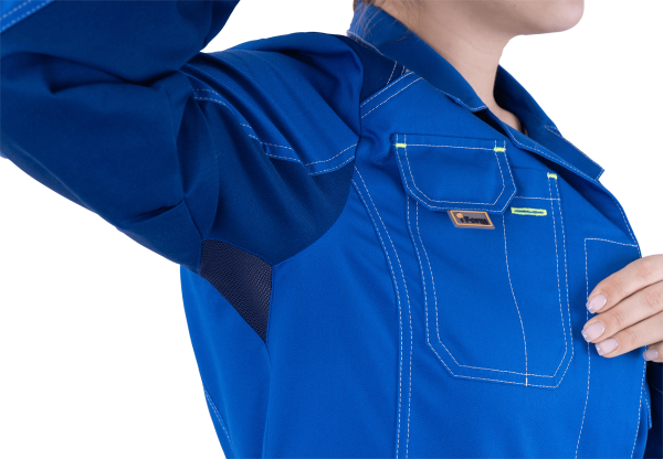 Халат ТУРБО SAFETY женский (василек/синий)