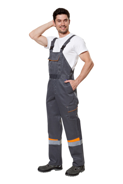 Костюм КОМФОРТ 2 с ПК (серый/оранжевый)