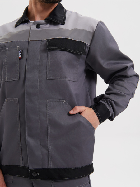 Костюм КОРПУС с ПК (т.серый/черный/св.серый)