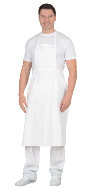 Фартук повара с грудкой (белый)