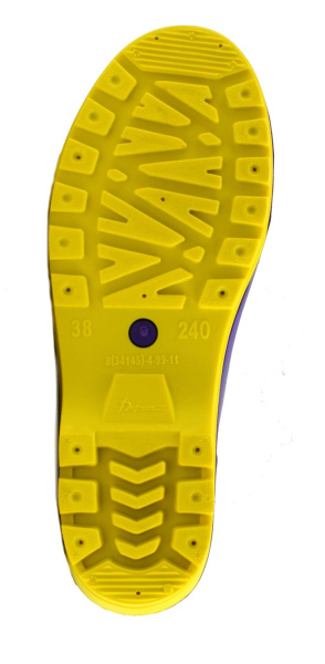 Сапоги ПВХ Д18 ЭДЕЛЬВЕЙС ДАРИНА женские (фиолетовый/желтый)