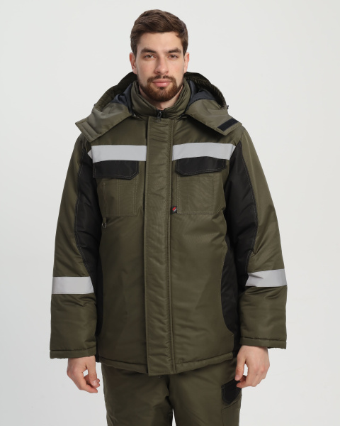 Костюм ВЕКТРОН-2 СОП зимний с ПК (хаки/черный)